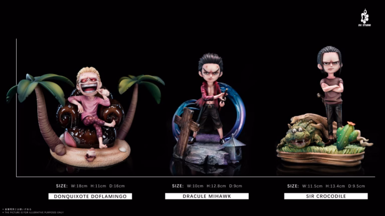One Piece DX Studio Kid Doflamingo x Crocodile x Mihawk Resin Statue