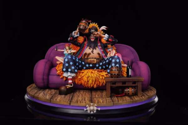 One Piece Tian Xie She Studio Seated Teach x Kurohige Resin Statue 1