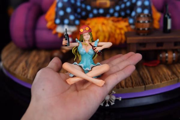 One Piece Tian Xie She Studio Seated Teach x Kurohige Resin Statue 6