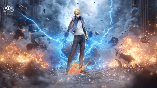 One Punch Man PG Studio Saitama x Genos Resin Statue 3