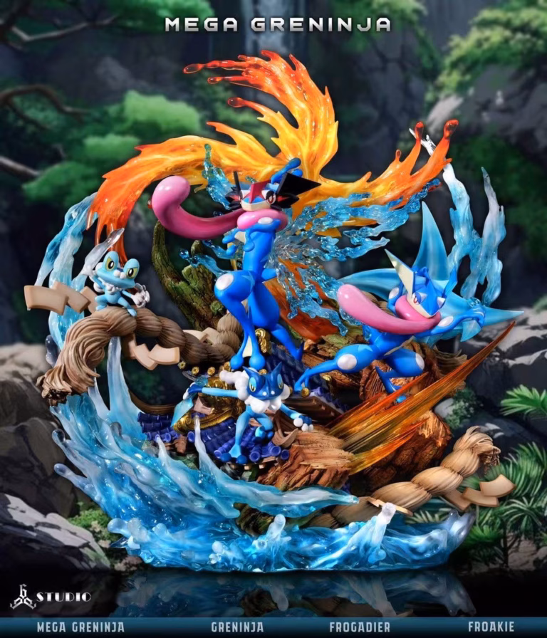 Pokemon 666 Studio Mega Greninja Resin Statue