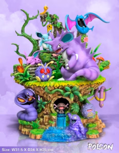 Pokemon EGG Studio Poison Type Group Resin Statue