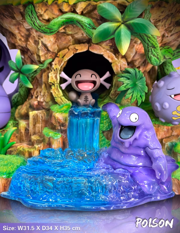Pokemon EGG Studio Poison Type Group Resin Statue 3