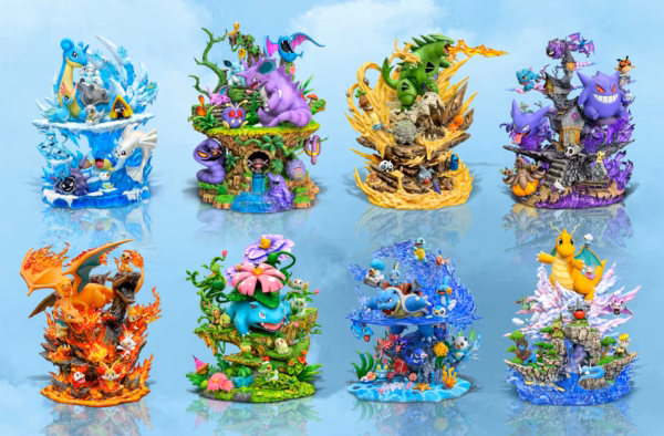 Pokemon EGG Studio Poison Type Group Resin Statue 6