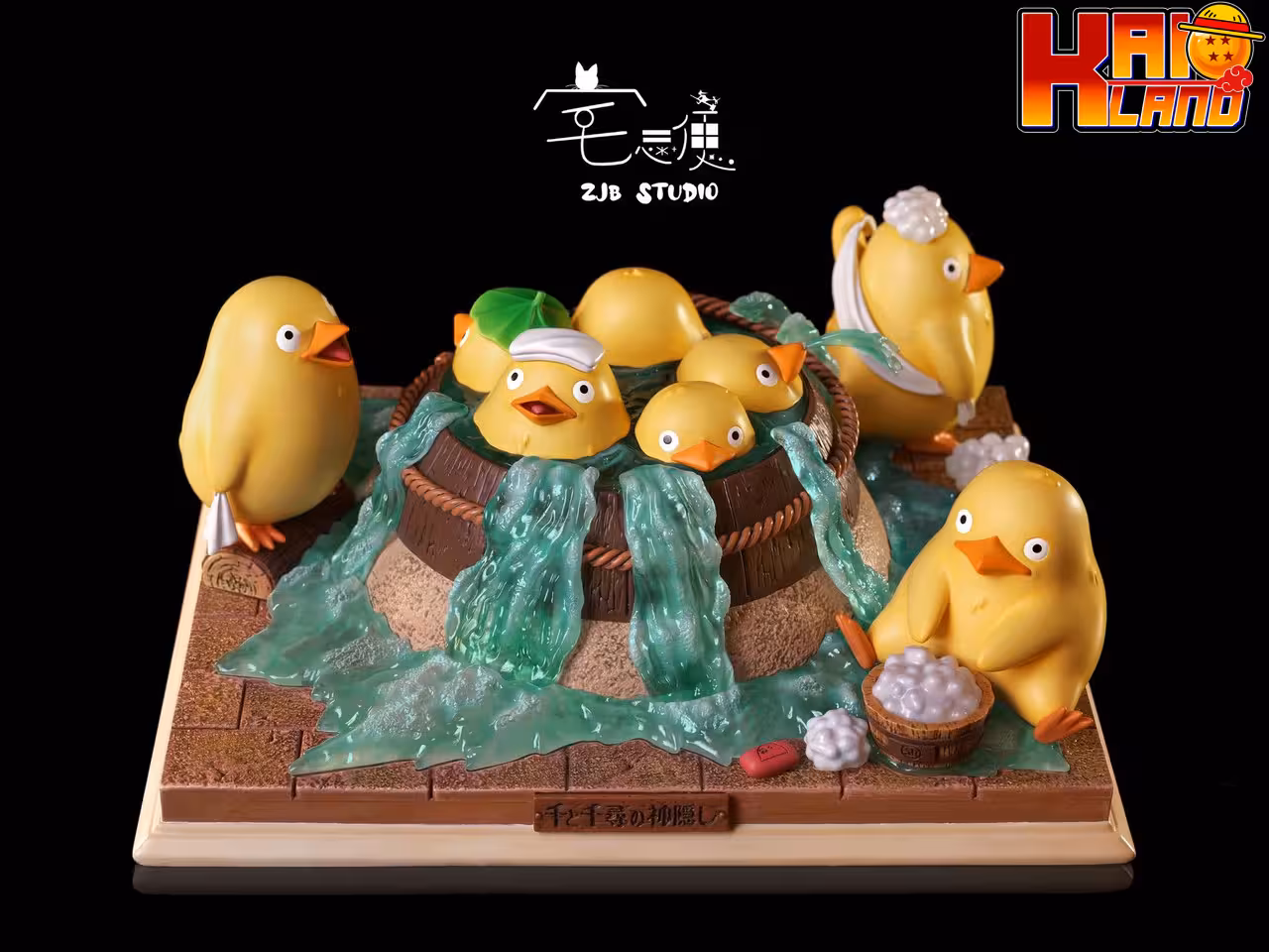 Spirited Away ZJB Studio Little Yellow Duck Bathing Resin Statue