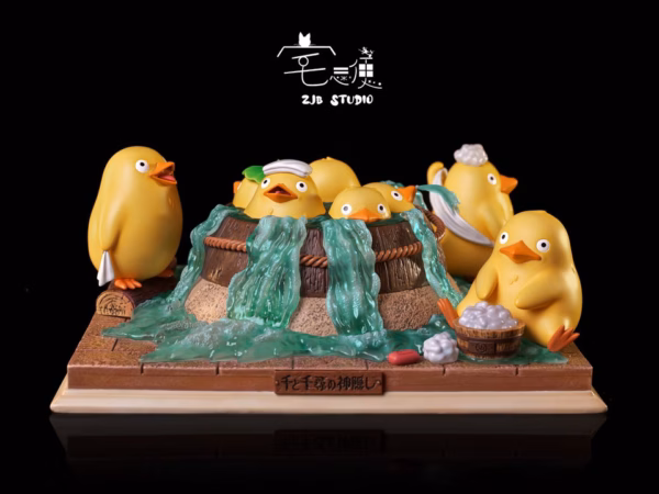 Spirited Away ZJB Studio Little Yellow Duck Bathing Resin Statue 2