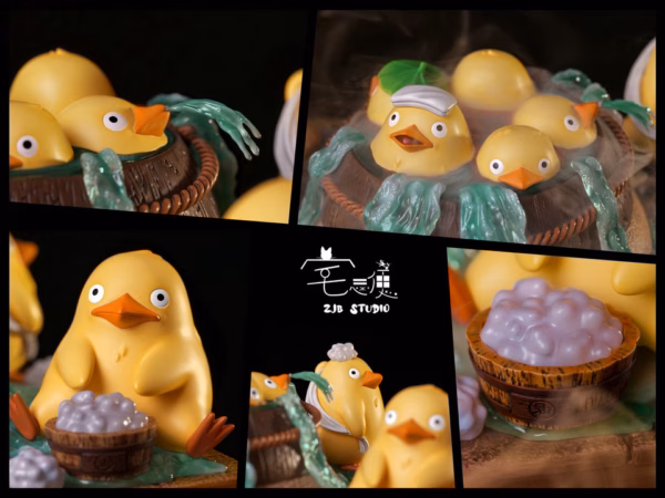 Spirited Away ZJB Studio Little Yellow Duck Bathing Resin Statue 4