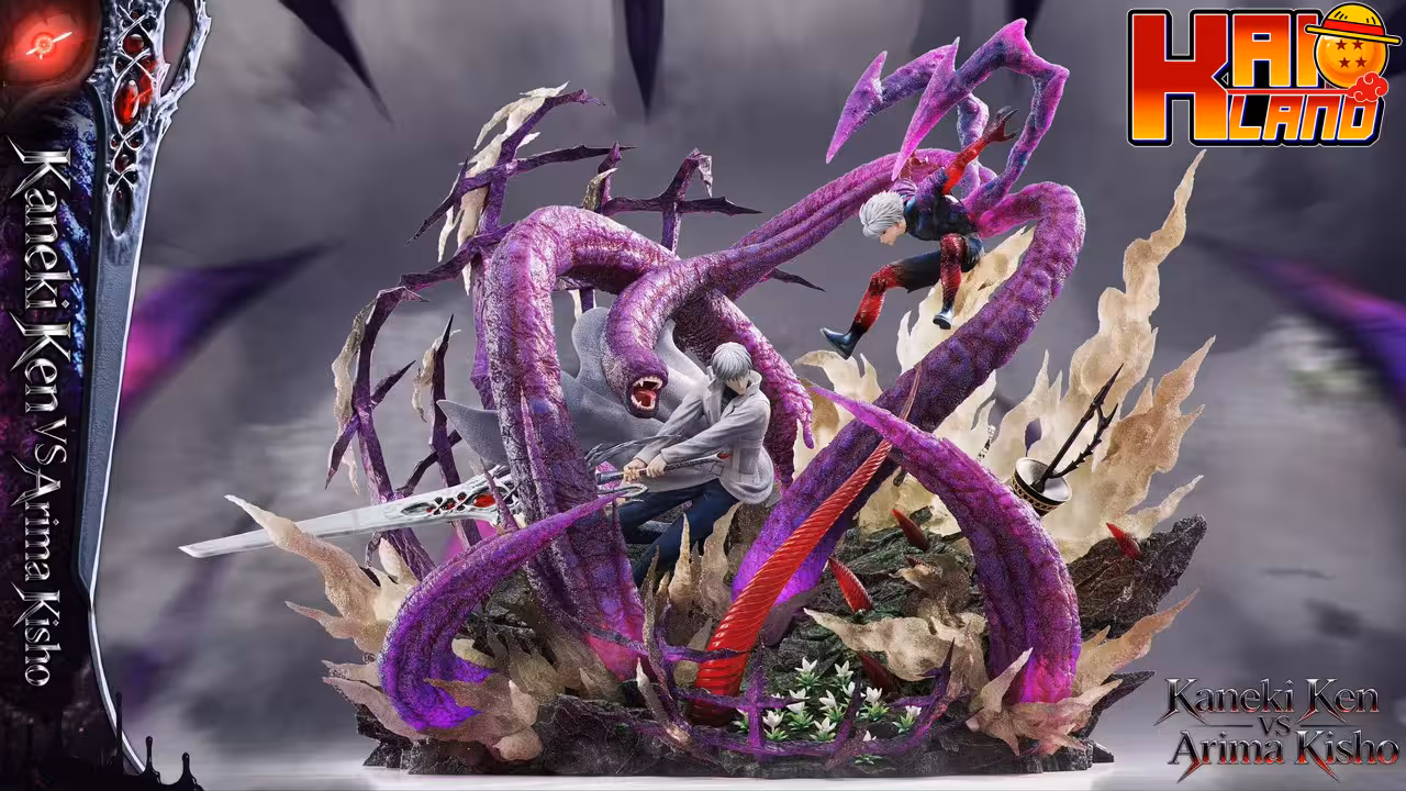 Tokyo Ghoul Black Goat Studio Kaneki Ken Vs Arima Kisho Resin Statue
