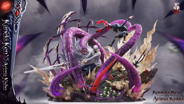 Tokyo Ghoul Black Goat Studio Kaneki Ken Vs Arima Kisho Resin Statue 2