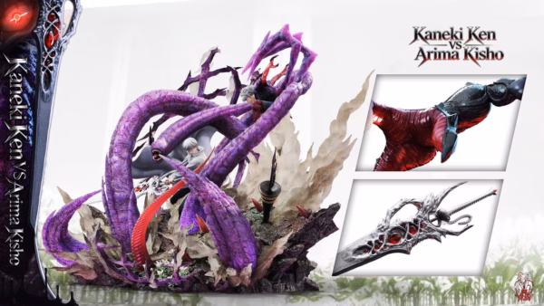 Tokyo Ghoul Black Goat Studio Kaneki Ken Vs Arima Kisho Resin Statue 4