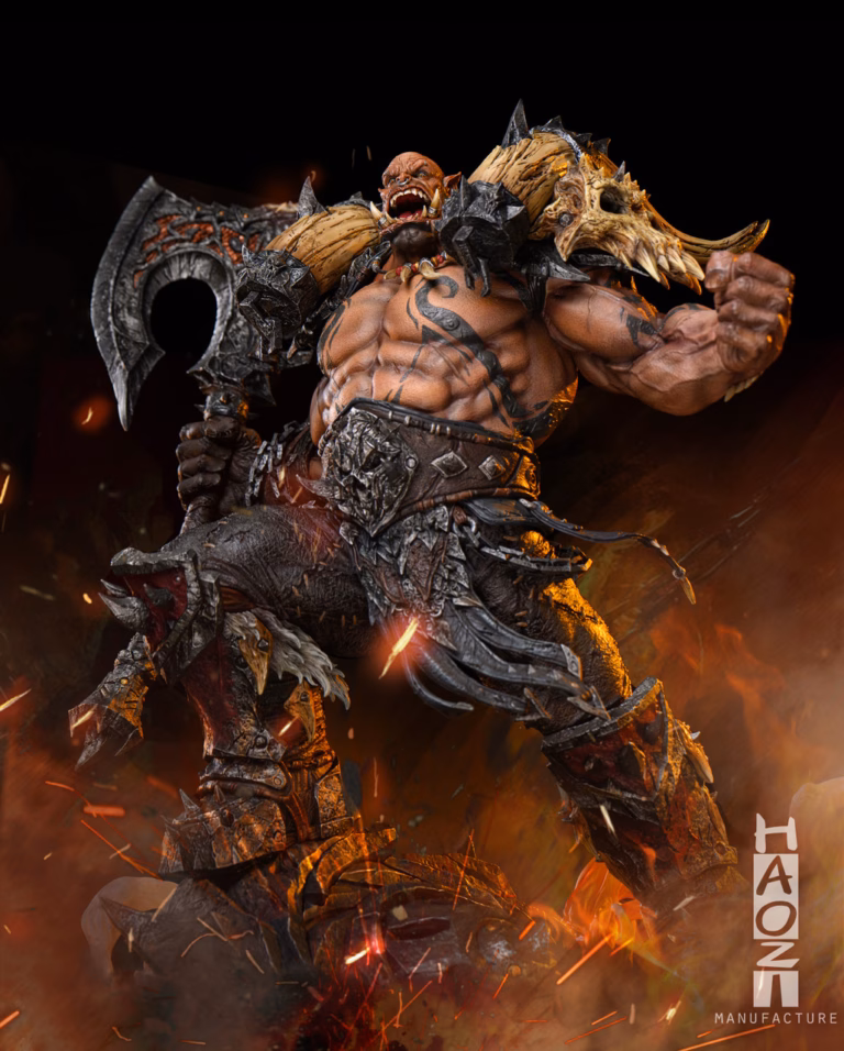 World of Warcraft Haozi Studio Garrosh Hellscream Resin Statue
