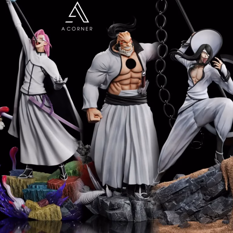 Bleach A Corner Studio Series No 5 x No 8 x No 0 Resin Statue