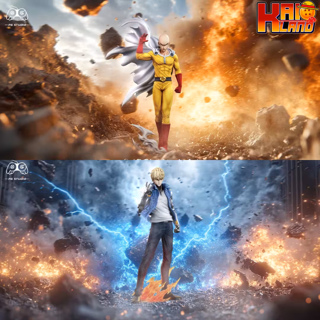 One Punch Man PG Studio Saitama x Genos Resin Statue