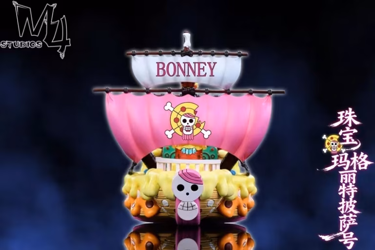 One Piece M4 Studio Pizza Ship Jewelry Bonney Resin Statue