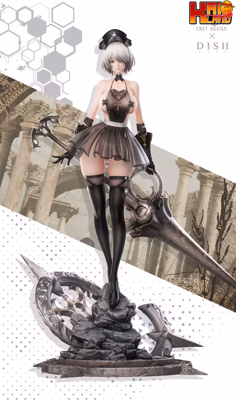 Nier Automata Cast Design x Dish 1:4 NieR 2B YoRHa NO 2 Instructor Codename A Resin Statue