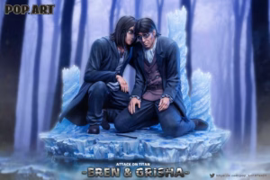 Attack On Titan Pop Art Studio Eren Jeager And Grisha Jaeger Resin Statue