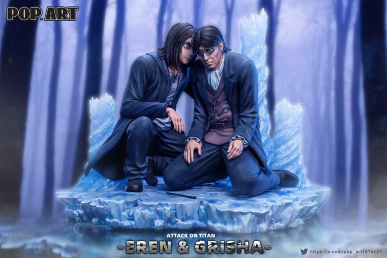 Attack On Titan Pop Art Studio Eren Jeager And Grisha Jaeger Resin Statue