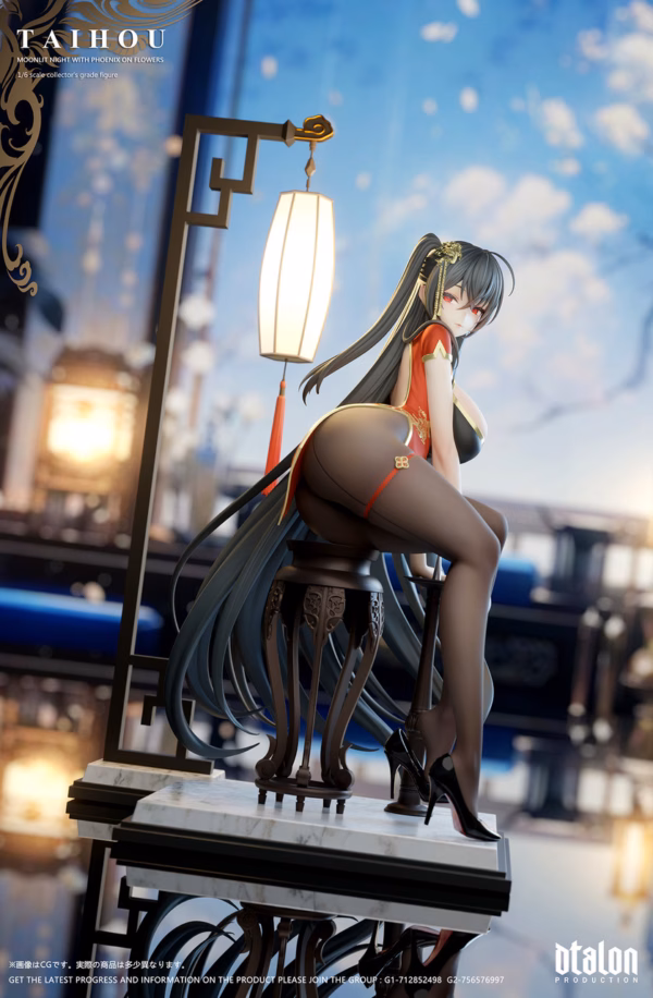 Azur Lane Dtalon Studio Taihou Moonlit Night With Phoenix On Flowers Resin Statue 2