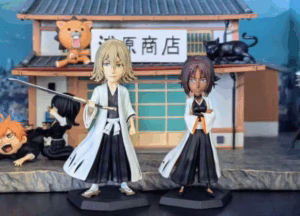 Bleach Chocobo Studio Kisuke Urahara x Yoruichi Shihouin Resin Statue