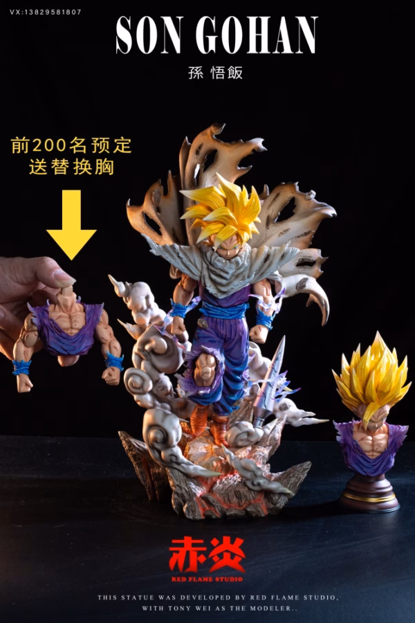Dragon Ball Red Flame Studio Gohan Resin Statue 3