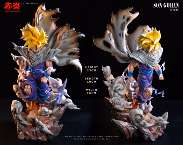 Dragon Ball Red Flame Studio Gohan Resin Statue 4