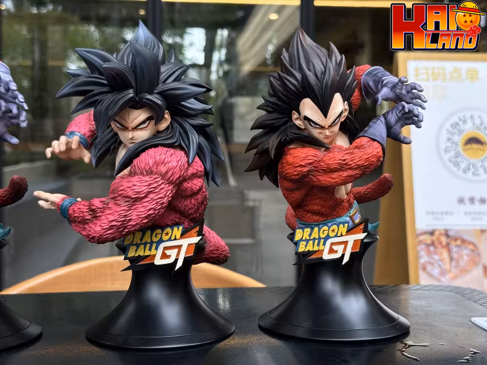 Dragon Ball Ruyun Studio SSJ4 Goku x Vegeta Bust Resin Statue
