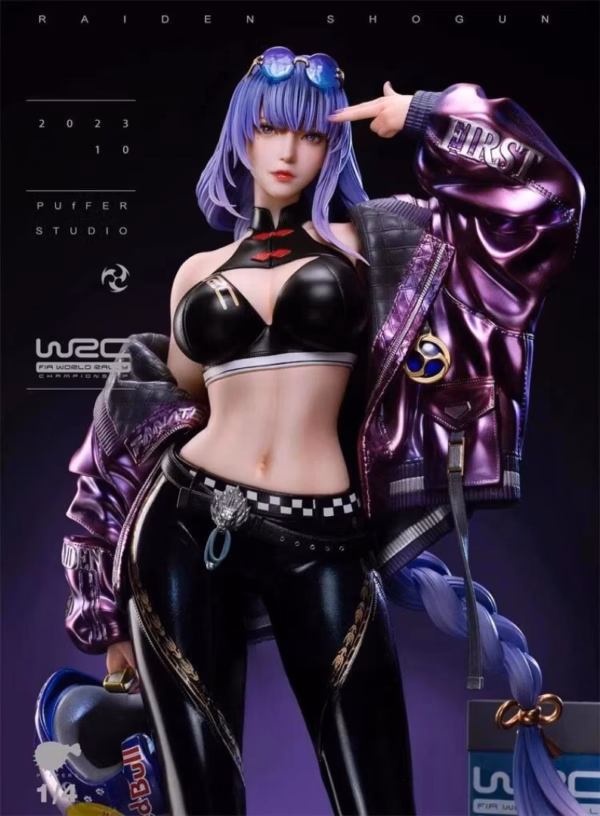 Genshin Impact Puffer Studio Raiden Shogun Beelzebul Resin Statue 2