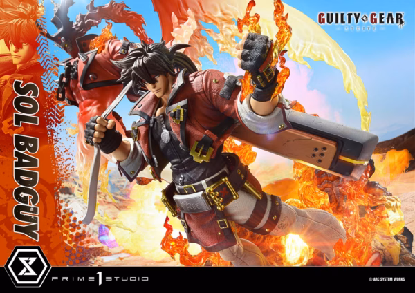 Guilty Gear Strive Prime 1 Studio Sol Badguy Licensed Resin Statue 2