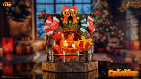 Howls Moving LongMiao Studio Christmas Calcifer Resin Statue 3