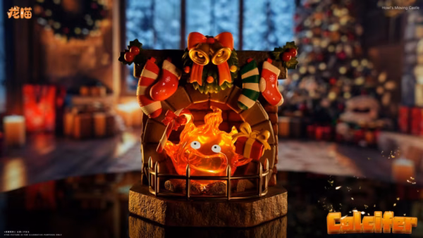 Howls Moving LongMiao Studio Christmas Calcifer Resin Statue 4