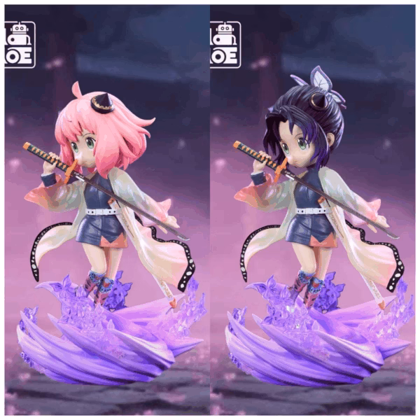 Kimetsu No Yaiba x Spy x Family MOE Studio Kochou Shinobu x Anya Forger Resin Statue 1