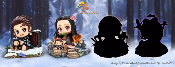 Kimetsu no Yaiba Ferris Wheel Studio Tanjirou x Nezuko Resin Statue 5