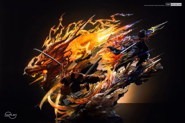 Kimetsu no Yaiba Hamlet Studio Flaming Thunder God Zenitsu Agatsuma Resin Statue 2