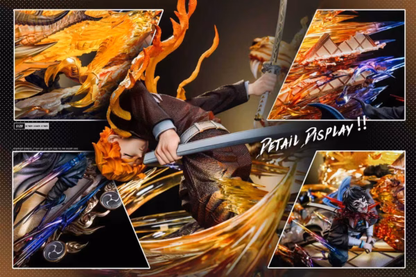 Kimetsu no Yaiba Hamlet Studio Flaming Thunder God Zenitsu Agatsuma Resin Statue 6
