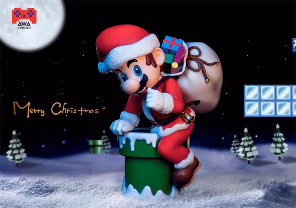 Mario AWA Studio Mario Santa Claus Resin Statue