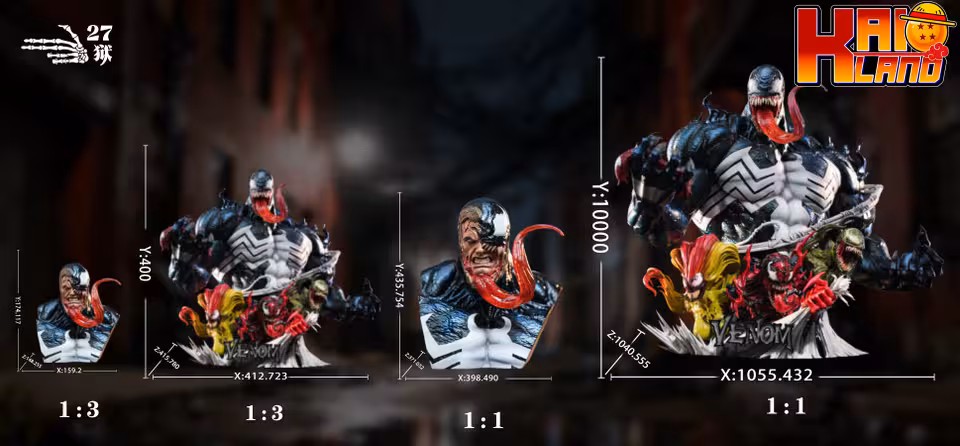 Marvel 27abyss Studio Venom Bust Resin Statue