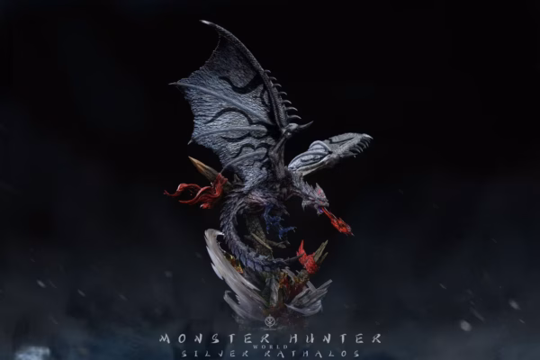 Monster Hunter Edge Studio Rathalos x Azure Rathalos x Silver Rathalos Resin Statue 3