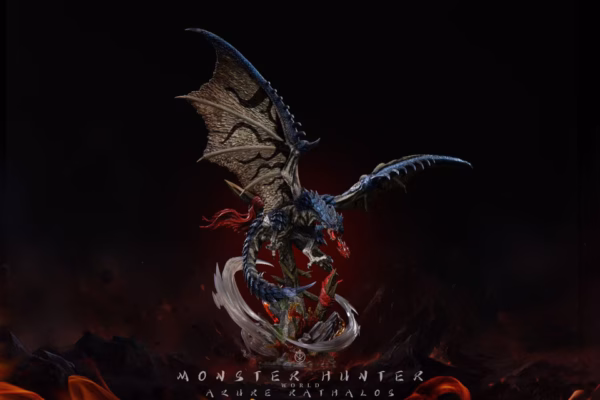 Monster Hunter Edge Studio Rathalos x Azure Rathalos x Silver Rathalos Resin Statue 4