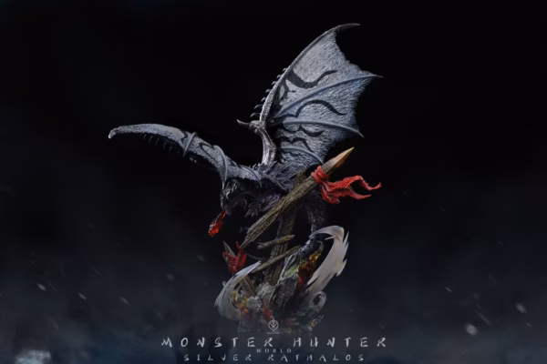 Monster Hunter Edge Studio Rathalos x Azure Rathalos x Silver Rathalos Resin Statue 6