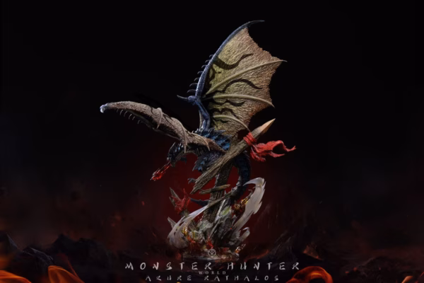 Monster Hunter Edge Studio Rathalos x Azure Rathalos x Silver Rathalos Resin Statue 7