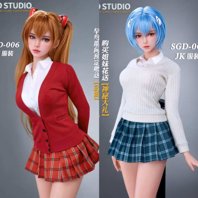 Neon Genesis Evangelion SGD Studio Rei x Asuka Resin Statue