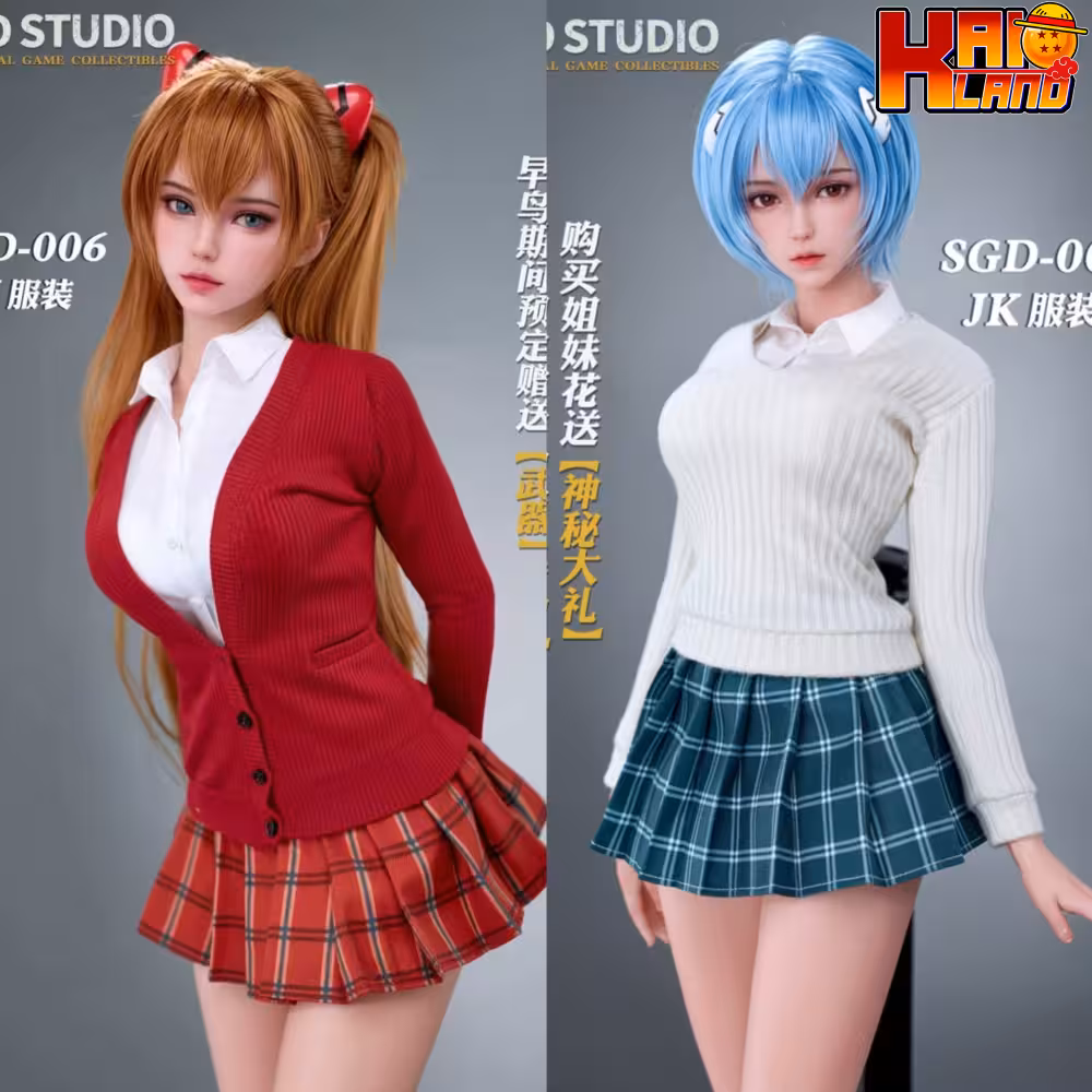 Neon Genesis Evangelion SGD Studio Rei x Asuka Resin Statue