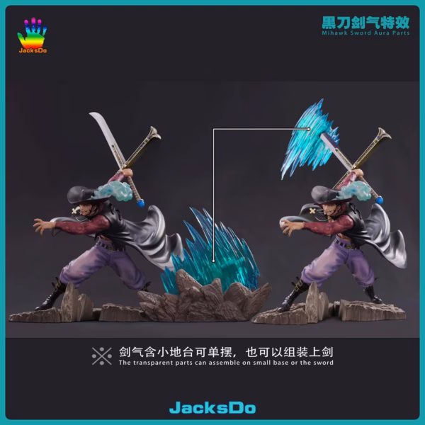 One Piece JacksDo Studio Mihawk Sword Aura Parts Resin Statue 3