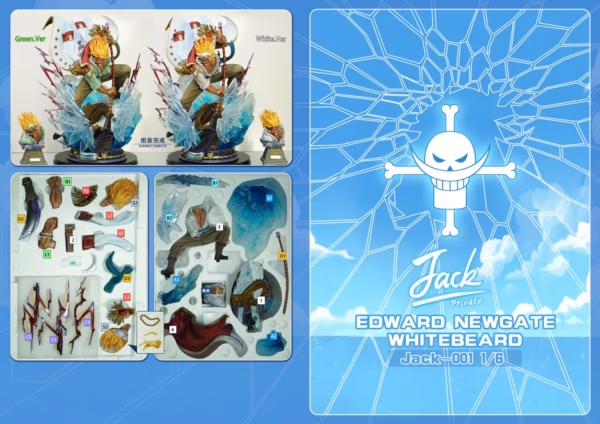One Piece Jacksdo Studio Edward Newgate Resina Statue 3