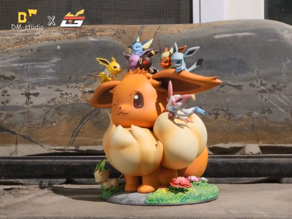 Pokemon DM x STONE Studio The Eevee Family Resin Statue 3