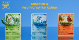 Pokemon Geisha Studio Chikorita x Totodile x Cyndaquil Card Resin Statue