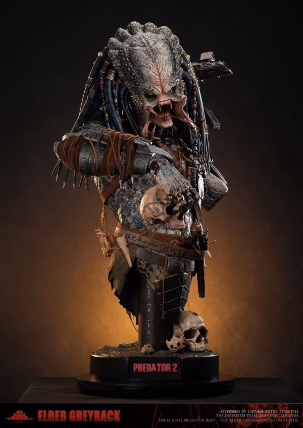 Predator 2 DEEPMYTH Studio Elder Greyback Bust Resin Statue 3