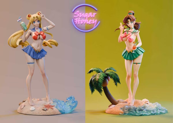 Sailor Moon Sugar Honey Studio Swimsuit Kino Makoto Resin Statue 5