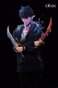 Solo Leveling Panda Studio Sung JinWoos Weapon Kasakas Venom Fang x Knight Killer Resin Statue