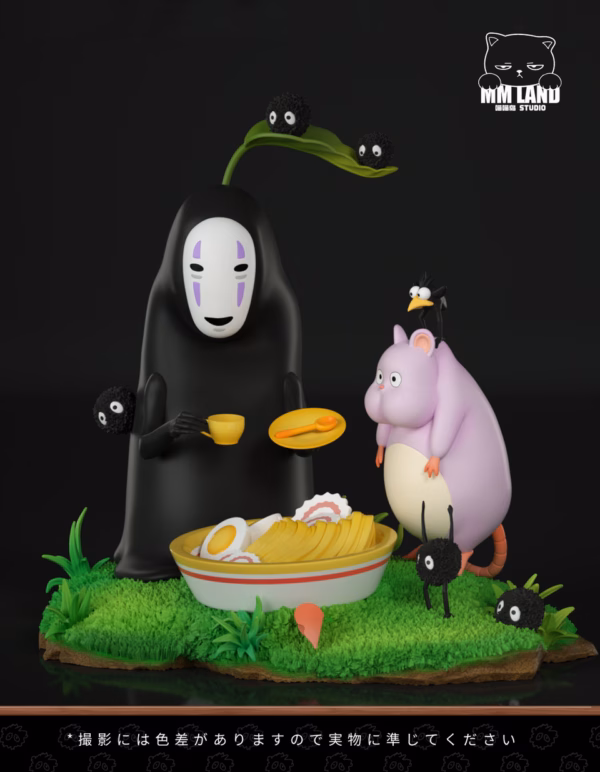 Spirited Away MMLAND Studio No Face Man x Bohs Picnic Resin Statue 2